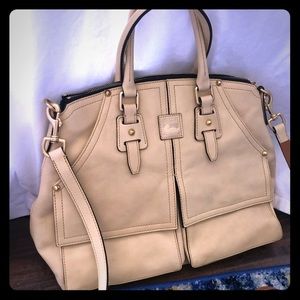 Dooney Clayton Satchel- Bone Colored EUC